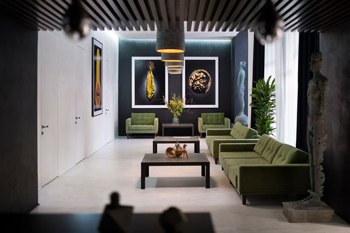 現代辦公室接待區裝修設計效果圖