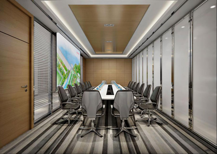杭州勾莊辦公室會(huì)議室裝修設(shè)計(jì)效果圖