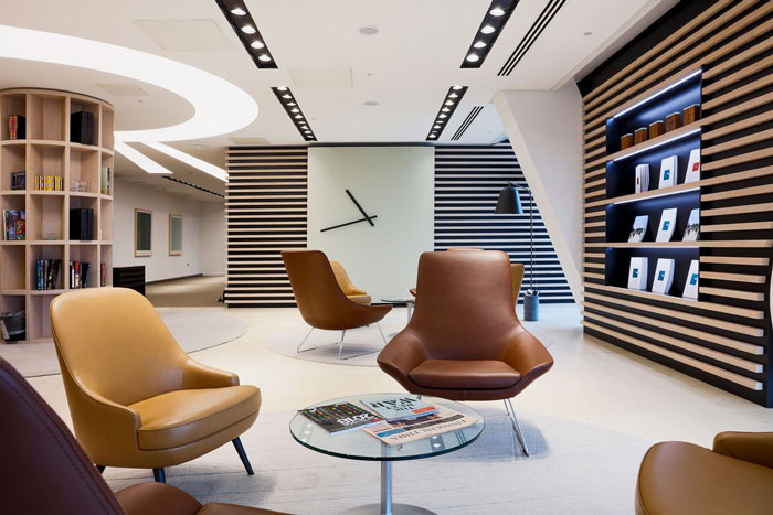 金融信息公司辦公室接待區裝修設計效果圖