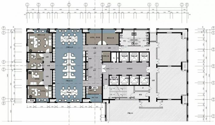 辦公室簡單裝修設計平面圖