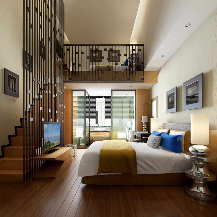 杭州臨安酒店家庭客房裝修設計效果圖