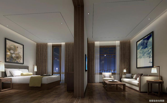 中式風格辦公會所休息室裝修設計方案