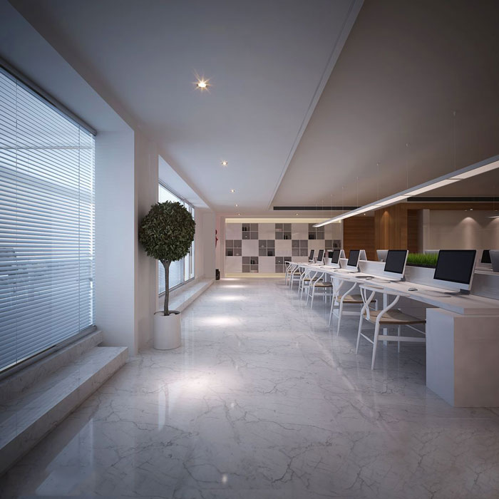 現代中式辦公會所辦公區(qū)設計效果圖