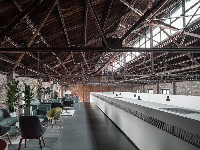 廠(chǎng)房改造辦公室洽談區(qū)裝修設(shè)計(jì)效果圖