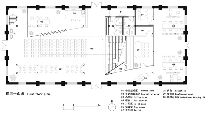 廠(chǎng)房改造辦公室首層平面圖