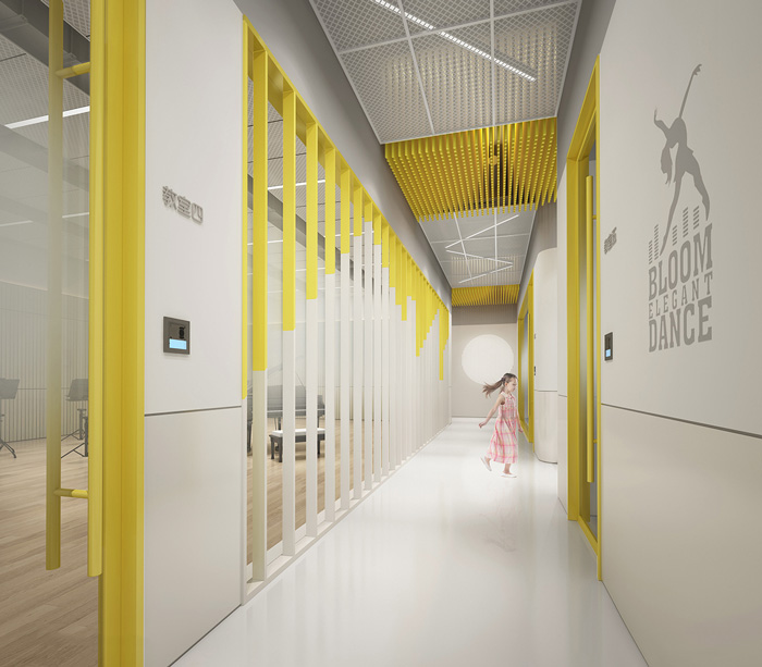 藝術(shù)學校過道裝修設(shè)計效果圖