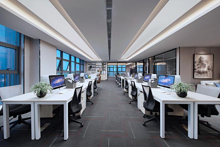 金融公司辦公區(qū)裝修設計效果圖