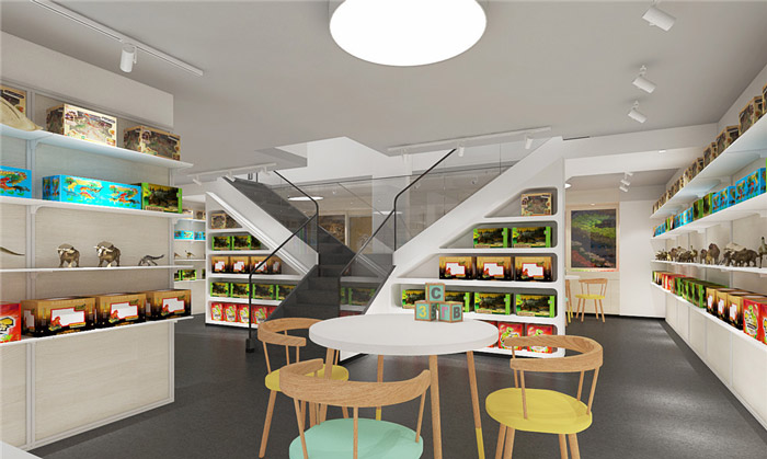 玩具公司辦公室展廳裝修設(shè)計效果圖