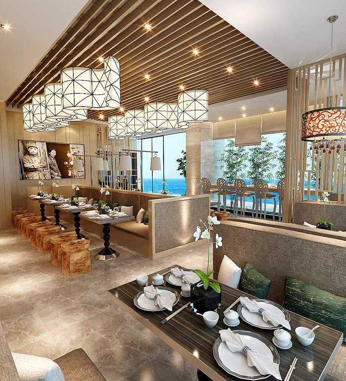 湘菜館餐區裝修設計效果圖