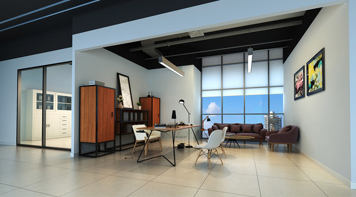 教育學校校長辦公室裝修設計效果圖