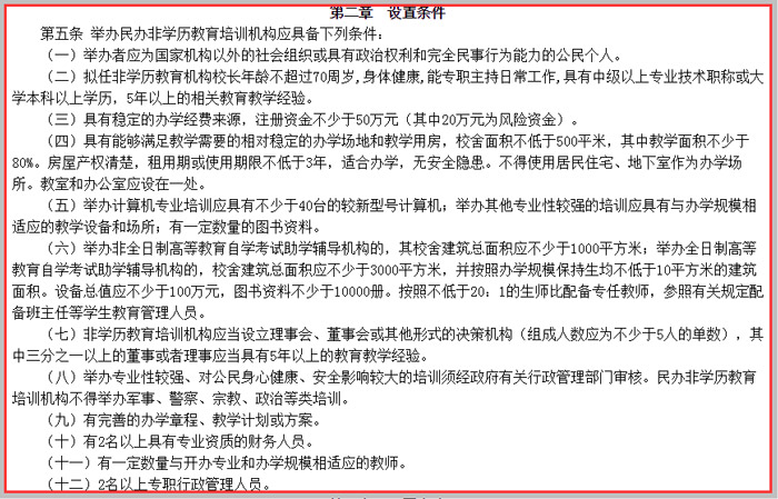 民辦學(xué)校設(shè)計條件示意圖