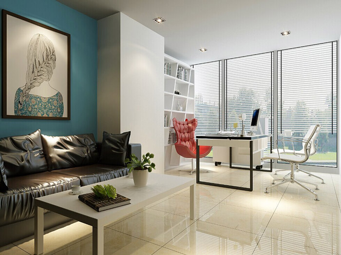 電商科技公司總經理辦公室裝修設計效果圖