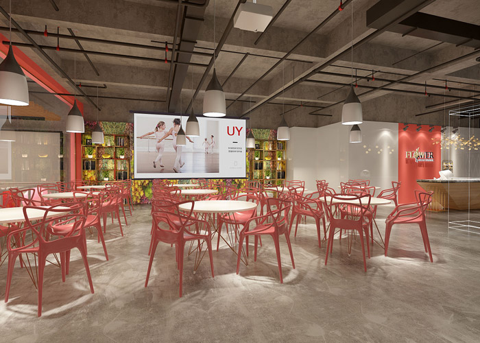 舞蹈培訓班接待區裝修設計效果圖