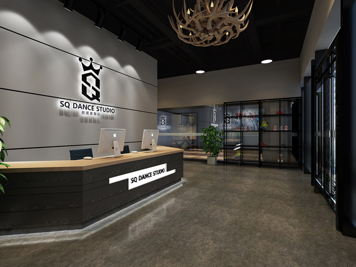 舞蹈培訓(xùn)中心前臺裝修設(shè)計(jì)效果圖