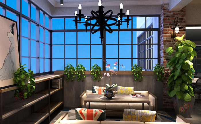 服裝公司交流區裝修設計效果圖
