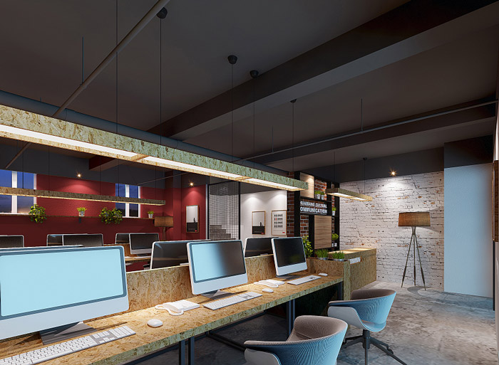 公寓辦公室辦公區(qū)裝修設計效果圖