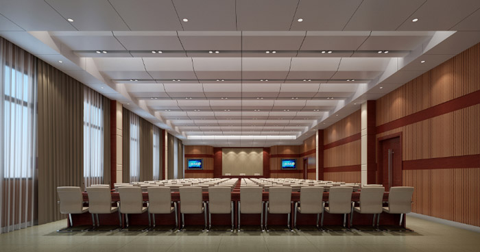 公安辦公樓匯報廳裝修設計效果圖