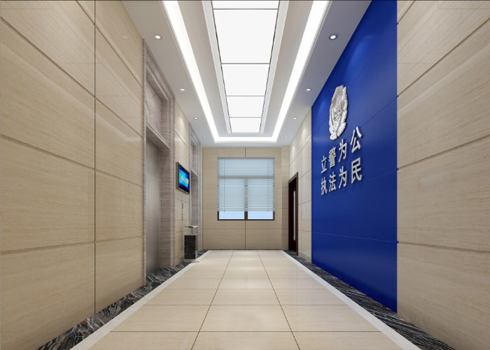 公安辦公樓電梯間裝修設計效果圖