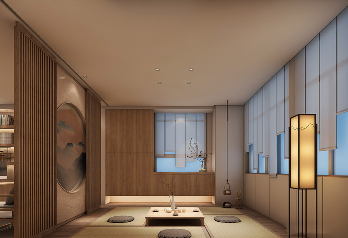 新中式辦公室品茶區設計裝修效果圖