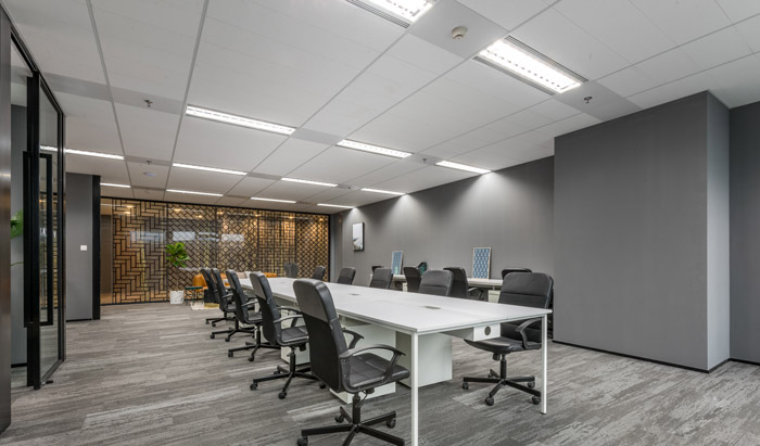 干凈清爽辦公室辦公區裝修設計效果圖