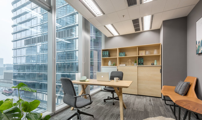 干凈清爽總經理辦公室裝修設計效果圖