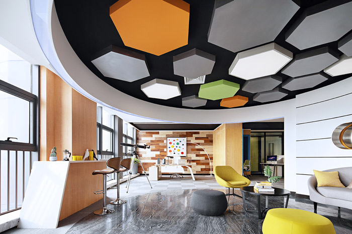 科技公司寫字樓茶水間裝修設計效果圖