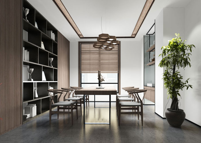 商務(wù)大廈辦公室品茶區(qū)裝修設(shè)計效果圖