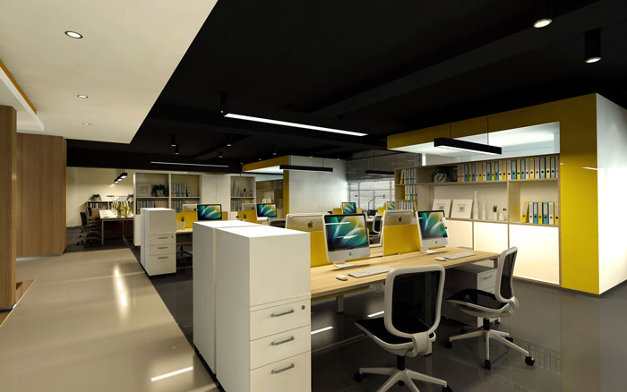 it辦公室辦公區裝修效果圖