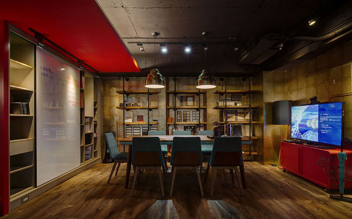 復古辦公室會議室設計效果圖