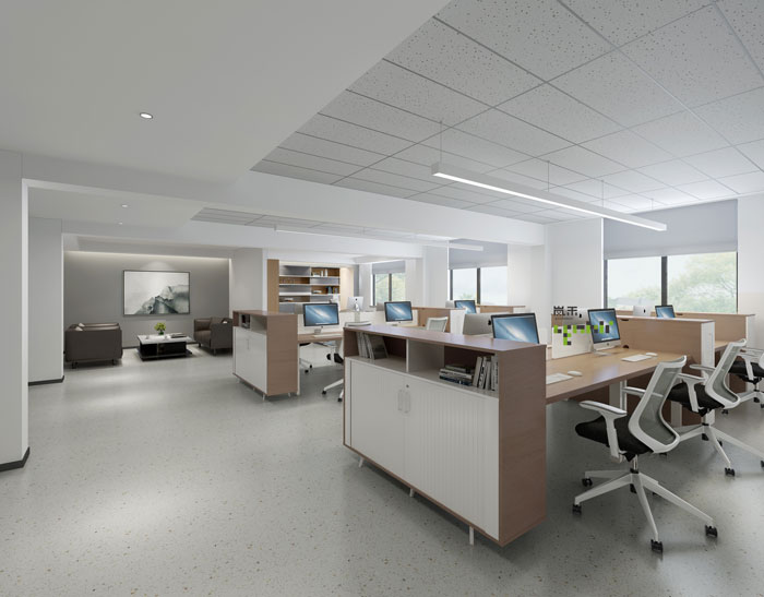 杭州鴻世電器辦公樓辦公區裝修設計效果圖