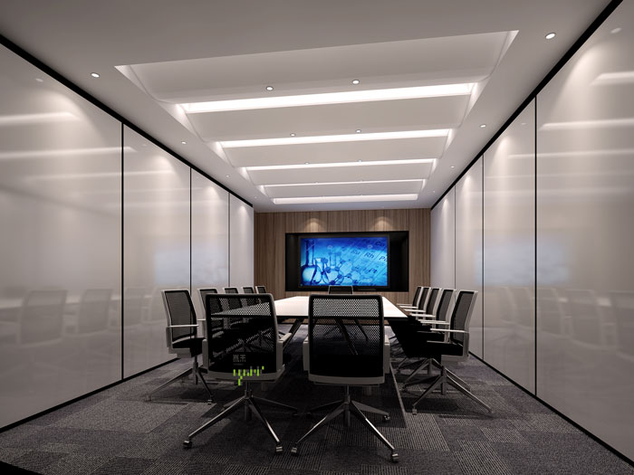 杭州器材公司辦公室會(huì)議室裝修效果圖