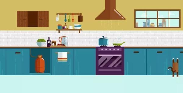 燃氣泄漏示意圖