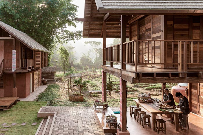 鄉村文化民宿庭院設計效果圖