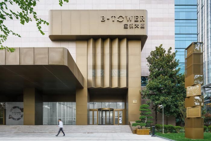 上海寶鋼辦公樓正面設計方案