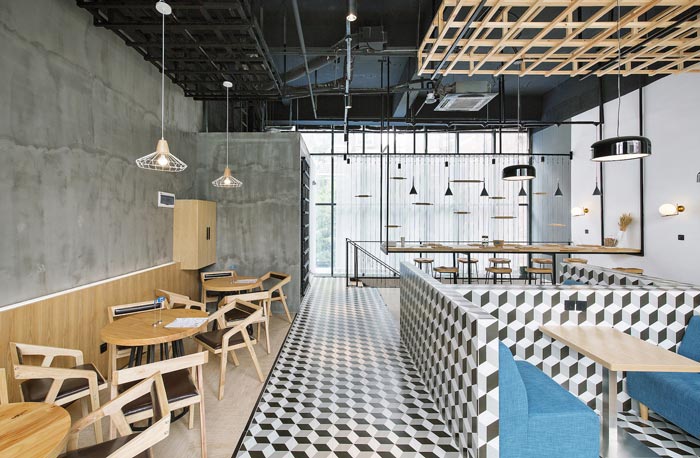 烘焙餐廳二樓餐區(qū)裝修設(shè)計效果圖