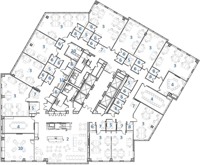 微軟研發(fā)中心設(shè)計一層平面圖